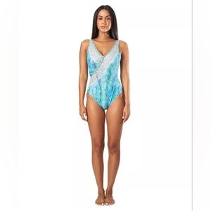 NEW LA MODA CLOTHING EMBELLISHED SWIMSUIT, SIZE M/ LARGE